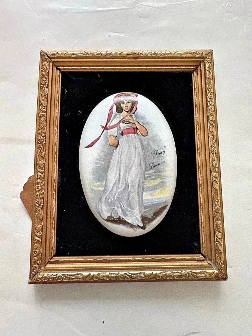 Framed Portrait Artwork in Gold & Black